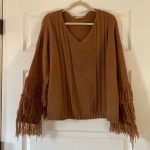 Pink Lily bell sleeve sweater